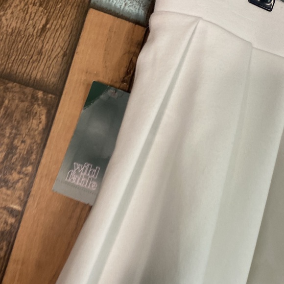 Wild fable white and black stripe pleated elastic waist  skirt - Picture 4 of 16